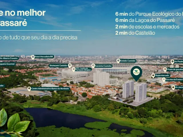 Apartamento 2 quartos e 1 banheiro, à venda, no bairro Passaré em Fortaleza