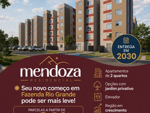 Apartamento 2 quartos e 1 banheiro, à venda, no bairro Veneza em Fazenda Rio Grande