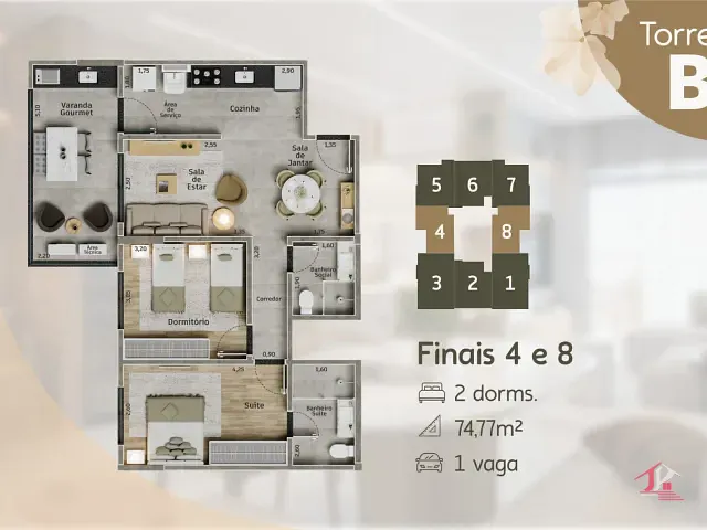 Apartamento 2 quartos e 2 banheiros, à venda, no bairro Centro em Itanhaém