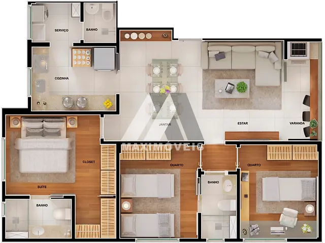 Apartamento 3 quartos e 1 banheiro, à venda, no bairro Santo Antônio em Belo Horizonte