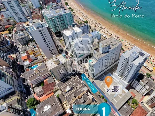 Apartamento com 66m² 2 quartos e 2 banheiros, à venda, no bairro Praia do Morro em Guarapari