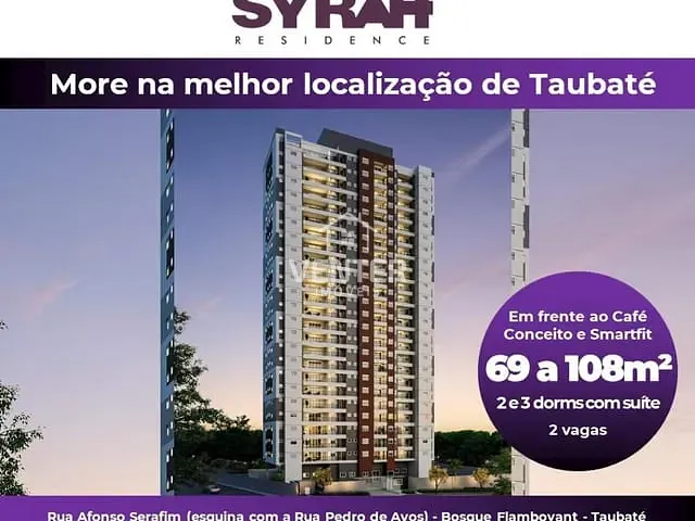 Apartamento à venda, no bairro Loteamento Residencial e Comercial Bosque Flamboyant em Taubaté