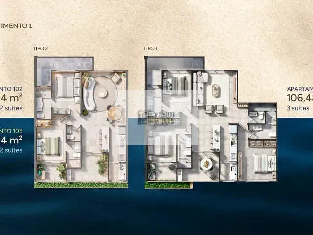 Apartamento 4 quartos e 4 banheiros, à venda, no bairro Cururupe em Ilhéus