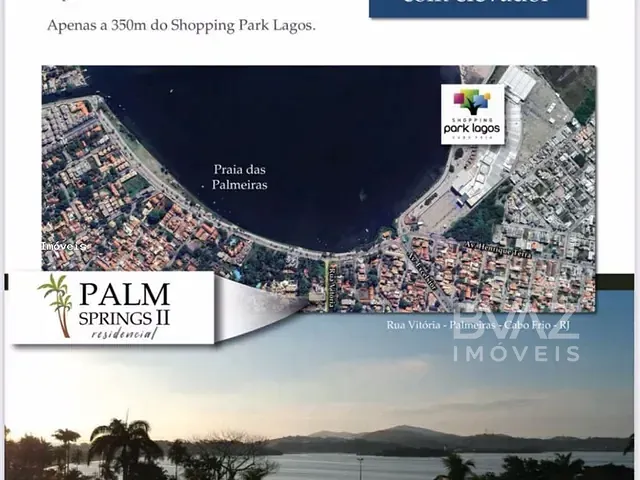 Apartamento com 72m² 2 quartos e 2 banheiros, à venda, no bairro Palmeiras em Cabo Frio
