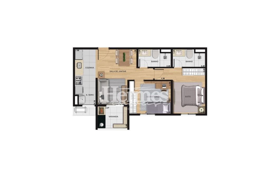 Apartamento, 2 quartos, 56 m² - Foto 15