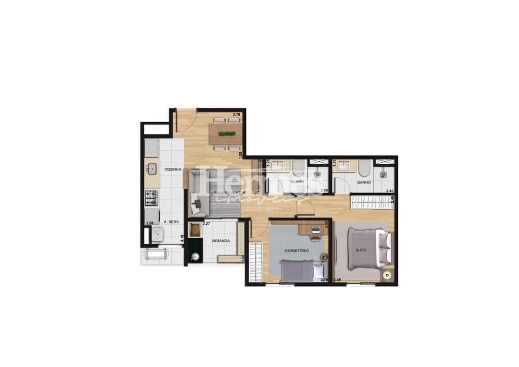 Apartamento, 2 quartos, 56 m² - Foto 16