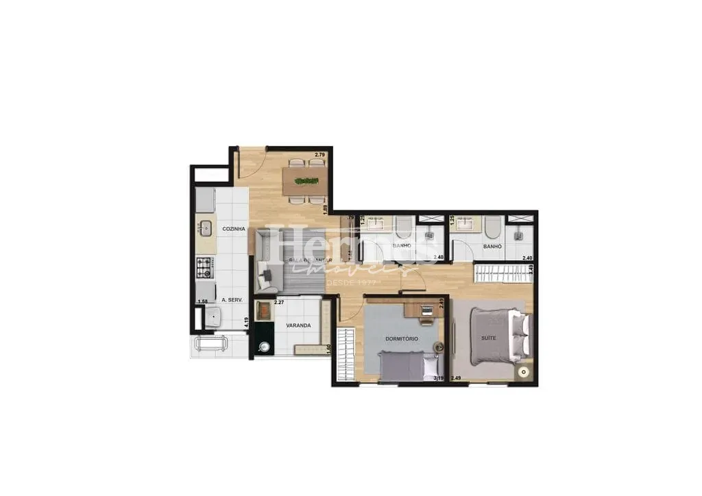 Apartamento, 2 quartos, 56 m² - Foto 16