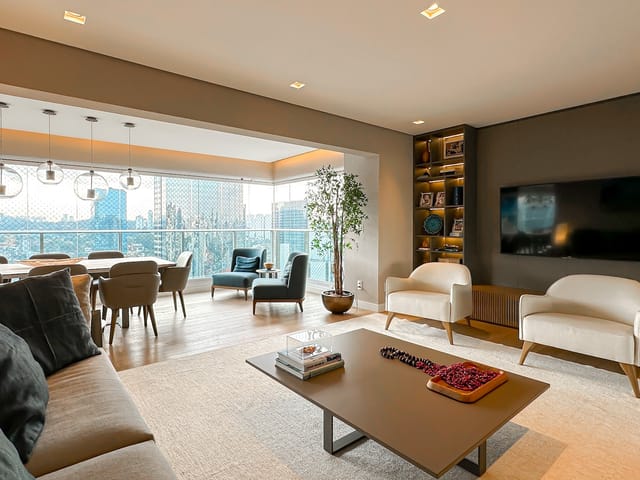 Foto do Apartamento - Apartamento Sofisticado Mobiliado no Condomínio Brooklin Xpression | 132m² | 3 Suítes | 3 Vagas | Nexhome Real Estate