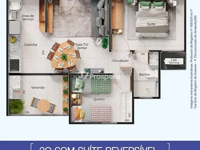 Apartamento com 50m² 2 quartos e 1 banheiro, à venda, no bairro Boa Vista em Anápolis