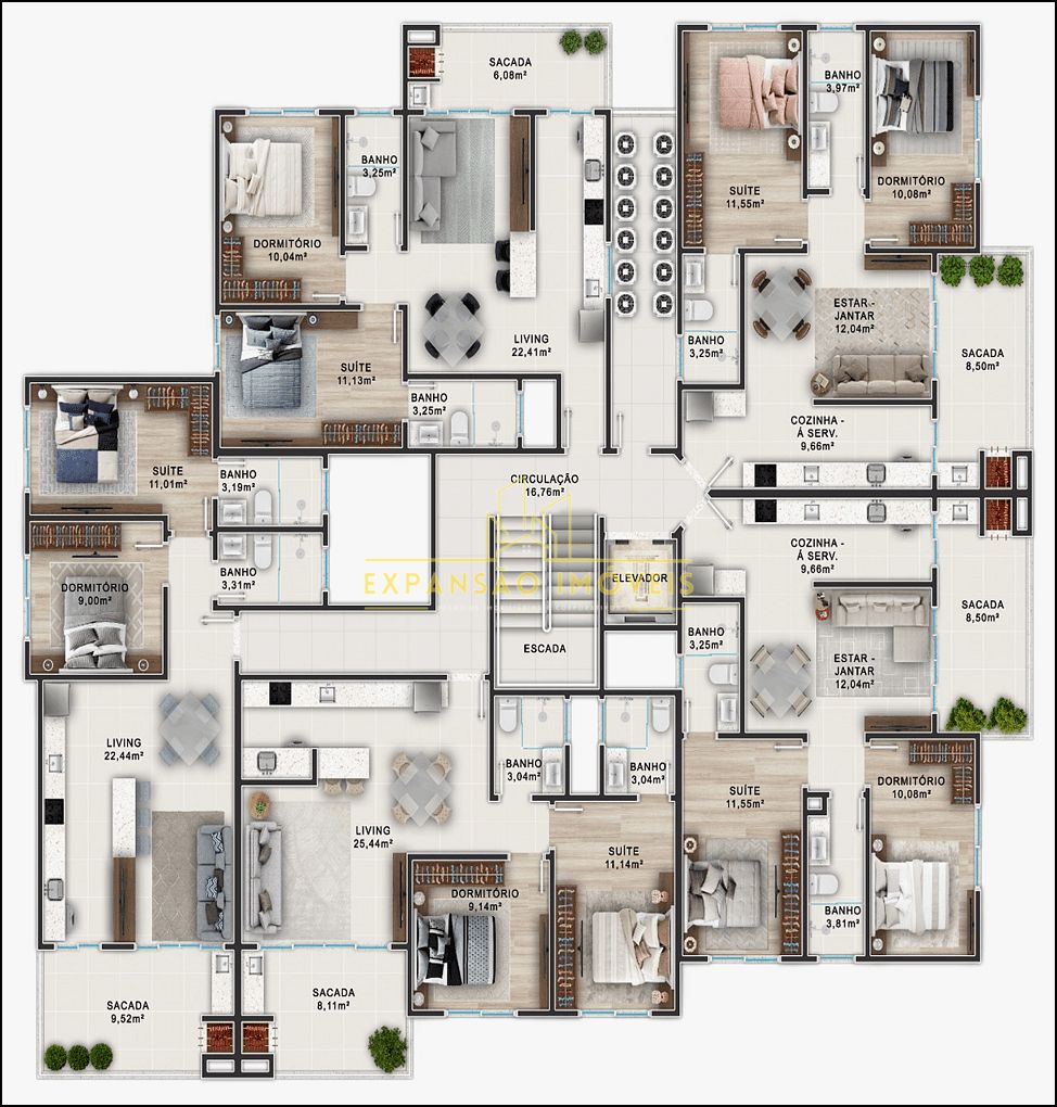 Apartamento, 2 quartos, 71 m² - Foto 3