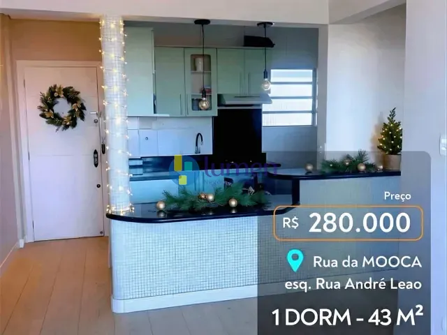 Apartamento 1 quarto e 1 banheiro, à venda, no bairro Brás em São Paulo
