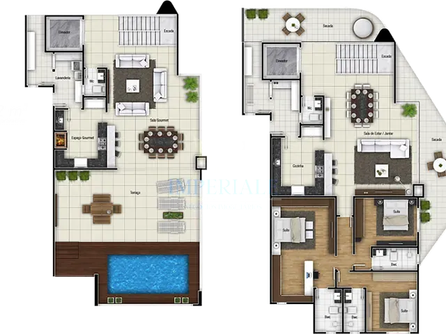 Apartamento com 453m² 3 quartos e 5 banheiros, à venda, no bairro Centro em Ponta Grossa