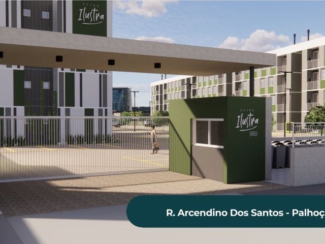 Apartamento com 53m² 2 quartos e 1 banheiro, à venda, no bairro São Sebastião em Palhoça