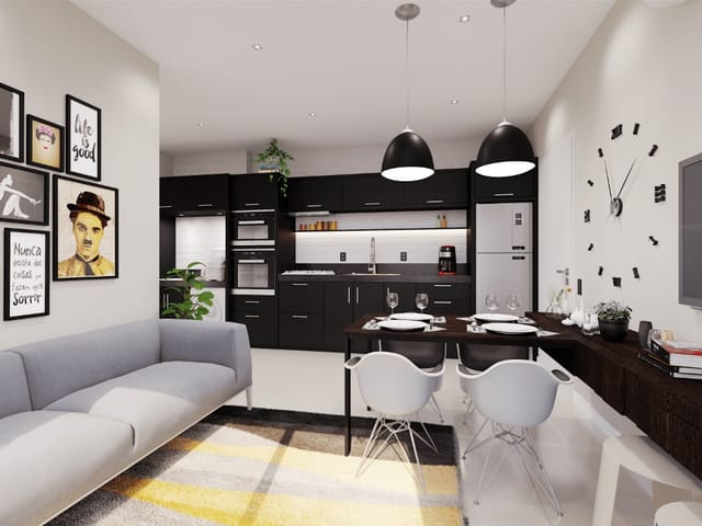 Apartamento com 53m² 2 quartos e 1 banheiro, à venda, no bairro São Sebastião em Palhoça