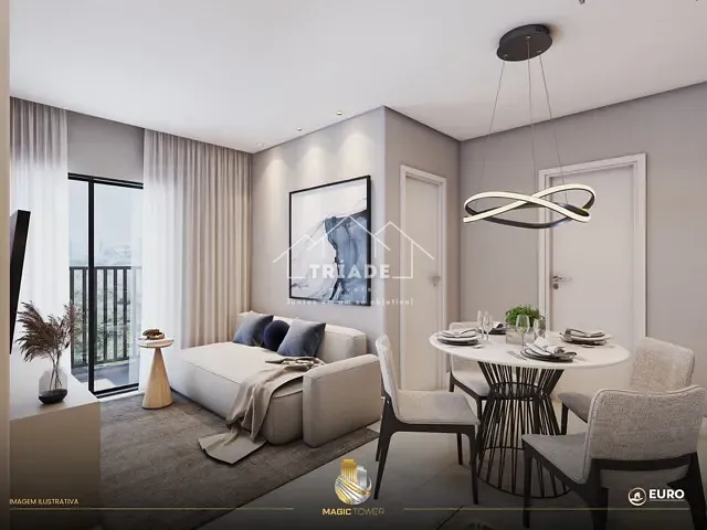 Apartamento 2 quartos e 1 banheiro, à venda, no bairro Estação em Araucária