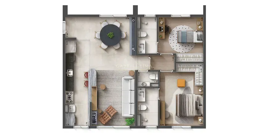 Apartamento, 2 quartos, 87 m² - Foto 2
