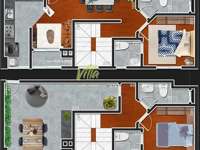 Apartamento 3 quartos e 4 banheiros, à venda, no bairro Estação em Araucária