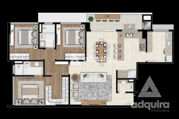 Apartamento, 3 quartos, 121 m² - Foto 4