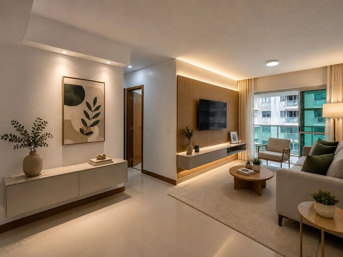 Perspectiva do Apartamento - Apartamento para venda 2 quartos com 70m², Condomínio Puerto Madero no Recreio dos Bandeirantes - RJ. | KAL Administração de Imóveis