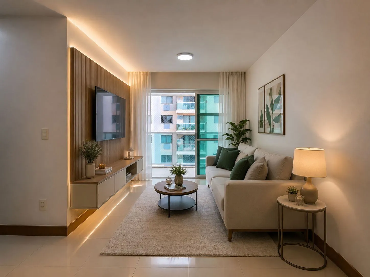 Perspectiva do Apartamento - Apartamento para venda 2 quartos com 70m², Condomínio Puerto Madero no Recreio dos Bandeirantes - RJ. | KAL Administração de Imóveis