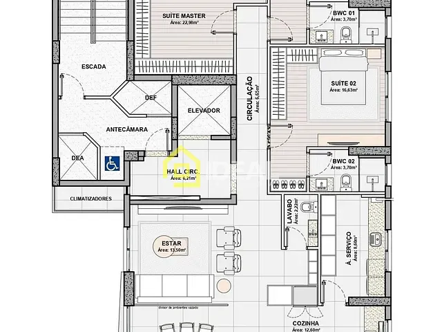 Apartamento 3 quartos e 4 banheiros, à venda, no bairro Centro em Seara