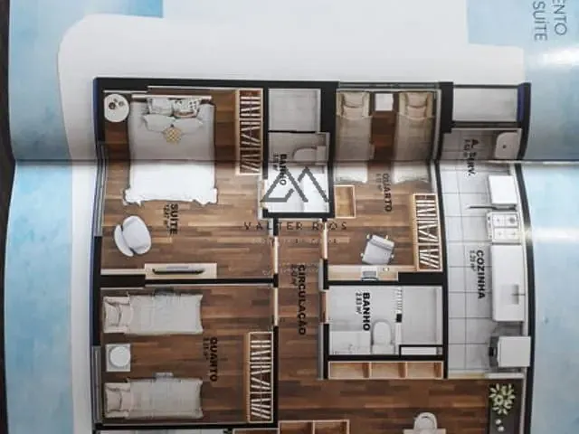 Apartamento com 87m² 3 quartos e 2 banheiros, à venda, no bairro Jardim Atlântico em Ilhéus