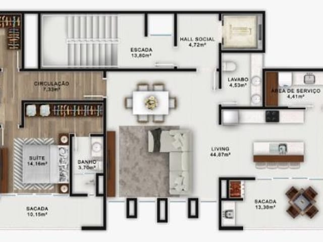 Foto do Apartamento - Apartamento à venda 2 Quartos, 1 Suite, 2 Vagas, 100M², Palmas, Governador Celso Ramos - SC | INVICTUS RESIDENCE | ATO CONSULTORIA IMOBILIARIA