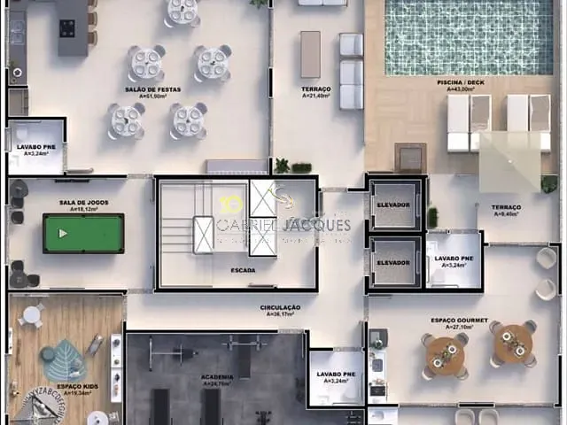 Apartamento 3 quartos e 2 banheiros, à venda, no bairro Cidade Universitária Pedra Branca em Palhoça