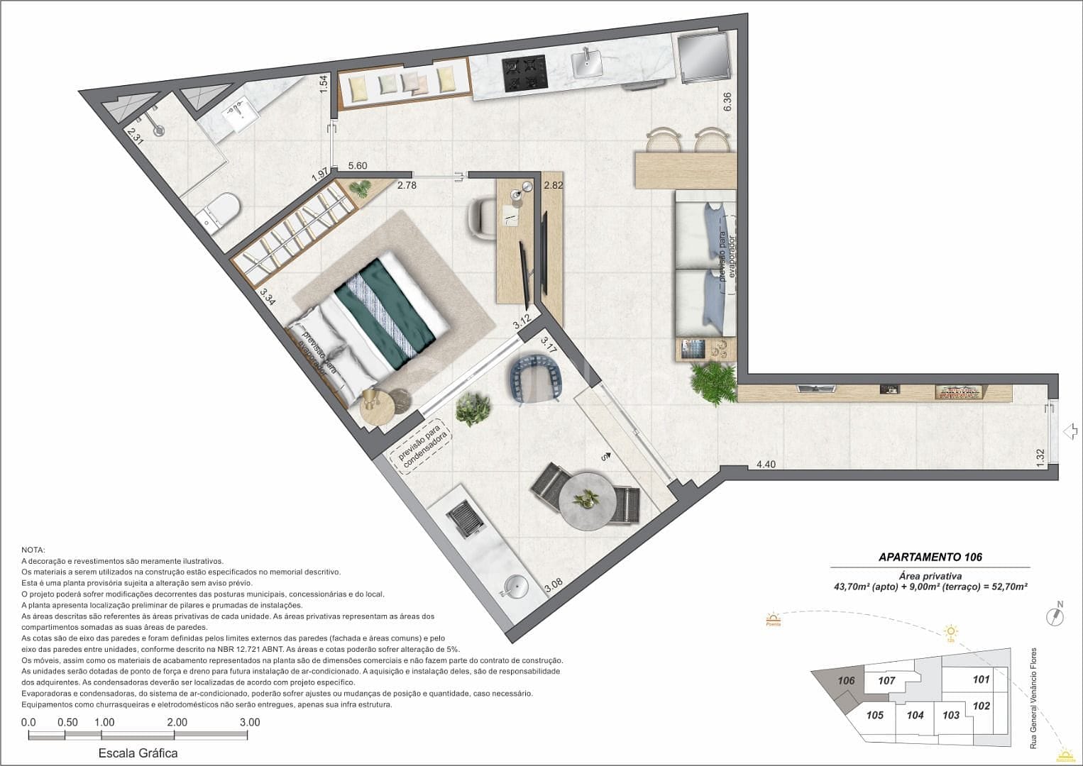 Apartamento à venda com 1 quarto, 51m² - Foto 9