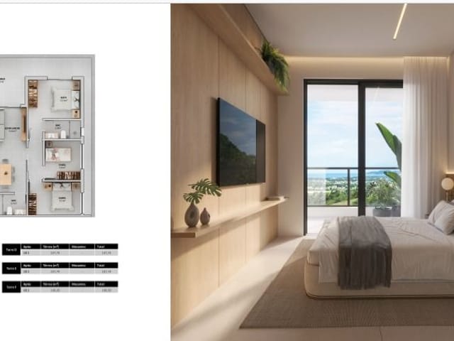 Apartamento com 68m² 2 quartos e 2 banheiros, à venda, no bairro Ingleses do Rio Vermelho em Florianópolis
