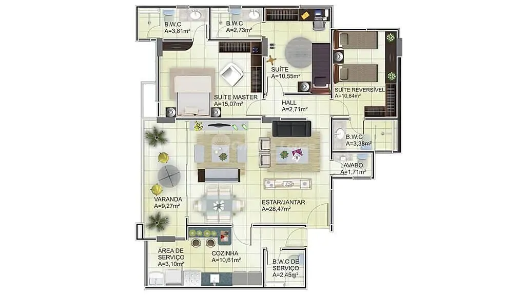 Apartamento, 3 quartos, 118 m² - Foto 5