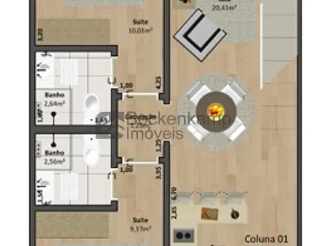 Apartamento 2 quartos e 1 banheiro, à venda, no bairro Jardim Belvedere em Volta Redonda