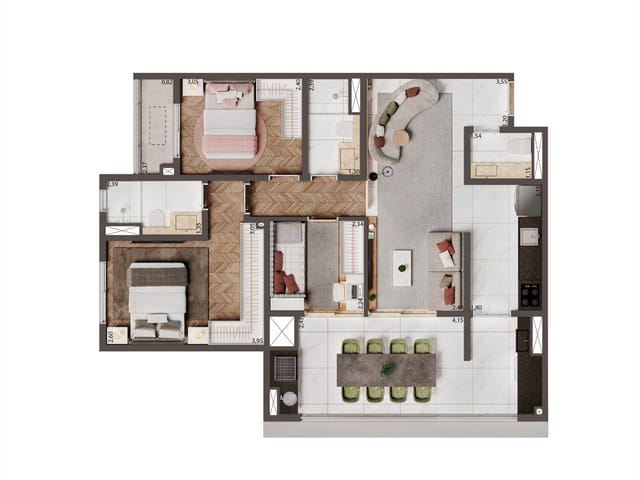 Apartamento 3 quartos e 2 banheiros, à venda, no bairro Alto da Mooca em São Paulo