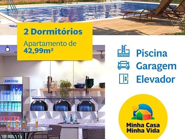 Apartamento com 42m² 2 quartos e 1 banheiro, à venda, no bairro Jardim Maria em Piracicaba