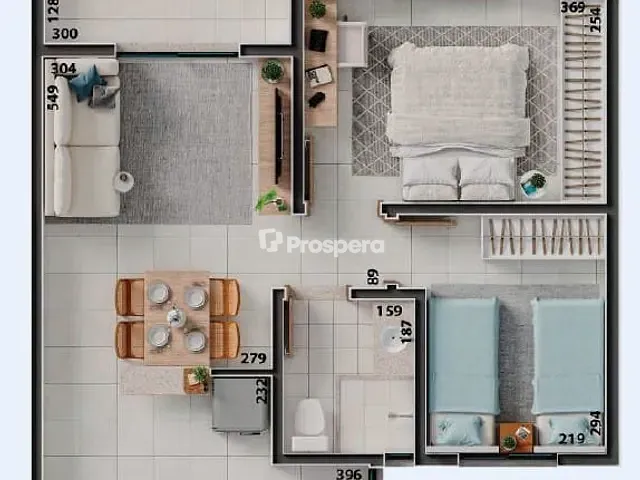 Apartamento 2 quartos e 1 banheiro, à venda, no bairro Vila Fabril em Anápolis