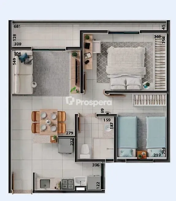 Apartamento, 2 quartos, 50 m² - Foto 5