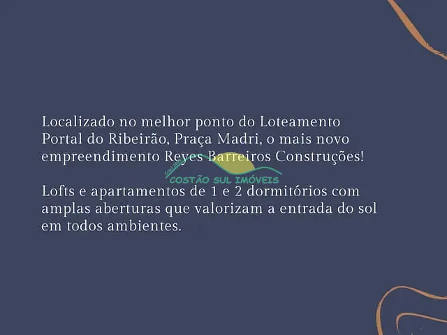 Apartamento 1 quarto e 2 banheiros, à venda, no bairro Ribeirão da Ilha em Florianópolis