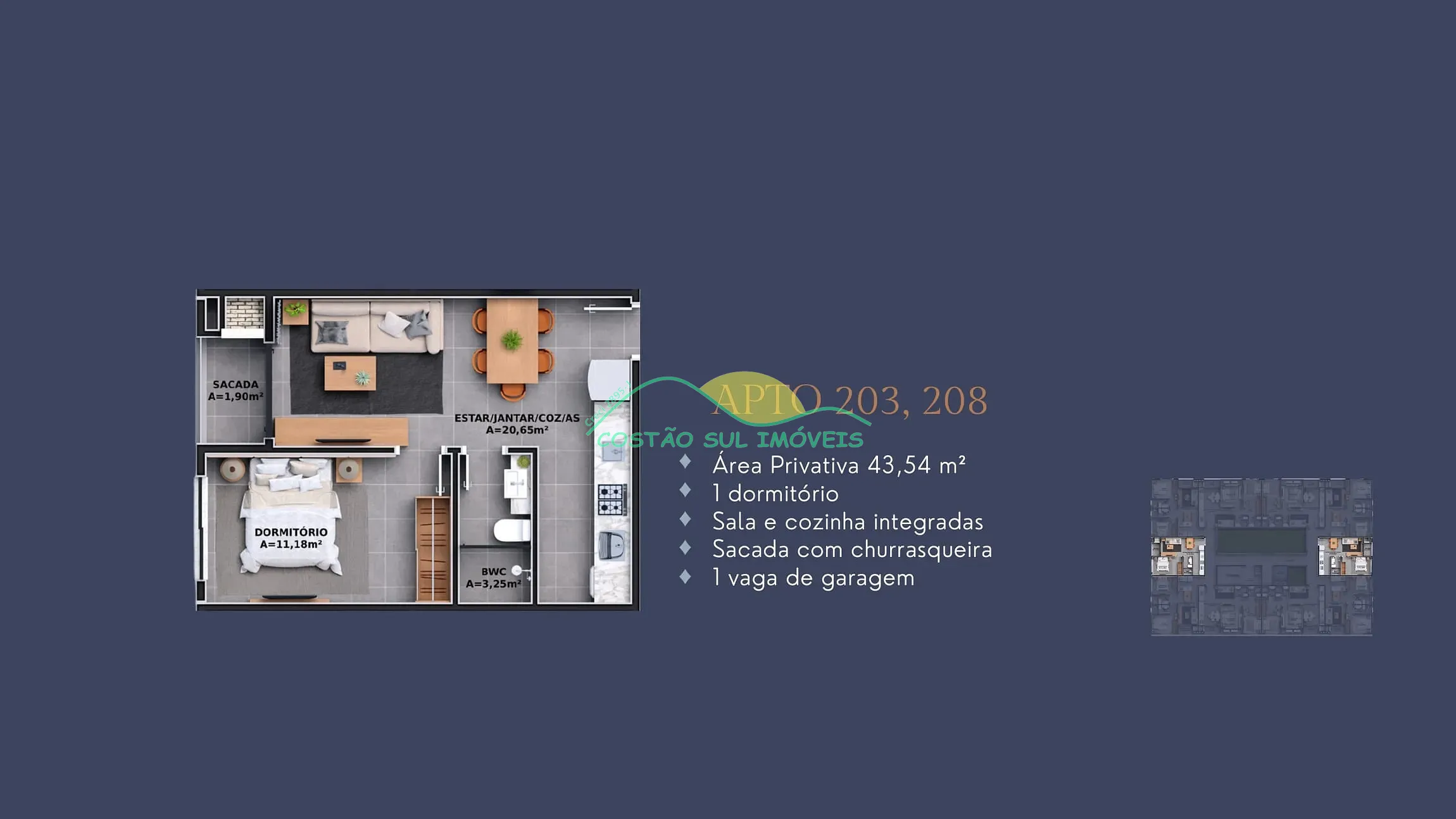 Apartamento, 1 quarto, 65 m² - Foto 22