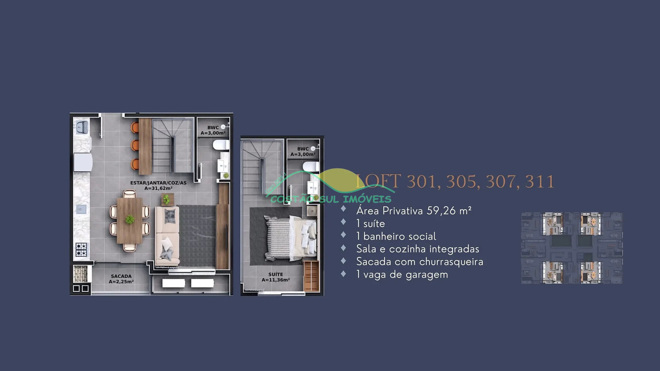 Apartamento, 1 quarto, 65 m² - Foto 2