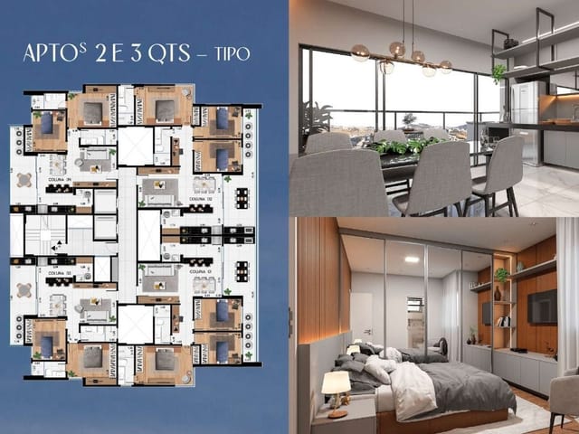 Apartamento 3 quartos e 2 banheiros, à venda, no bairro Santa Luzia em Juiz de Fora