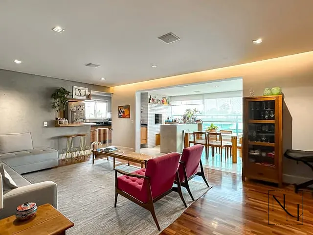 Apartamento com 138m² 3 quartos e 5 banheiros, à venda, no bairro Jardim Caravelas em São Paulo