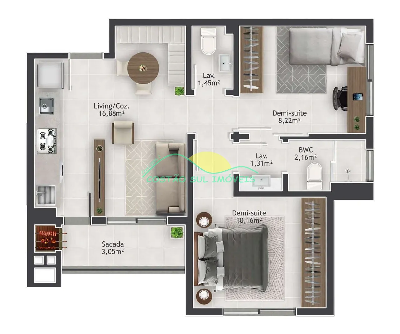 Apartamento, 2 quartos, 47 m² - Foto 9