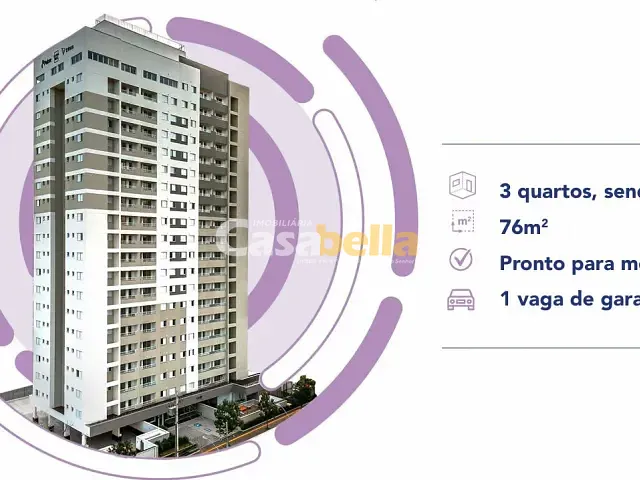 Apartamento com 76m² 3 quartos e 2 banheiros, à venda, no bairro Setor Marechal Rondon em Goiânia