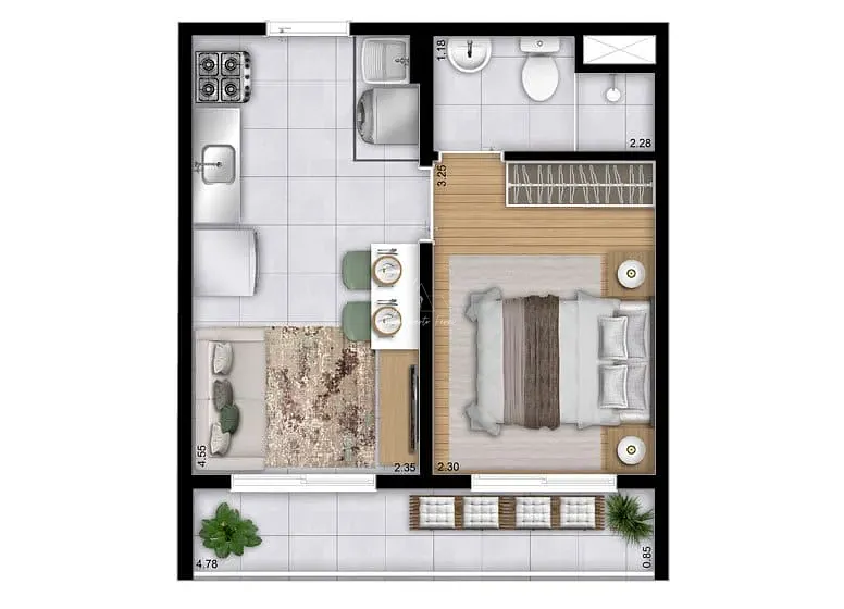 Apartamento, 1 quarto, 29 m² - Foto 10