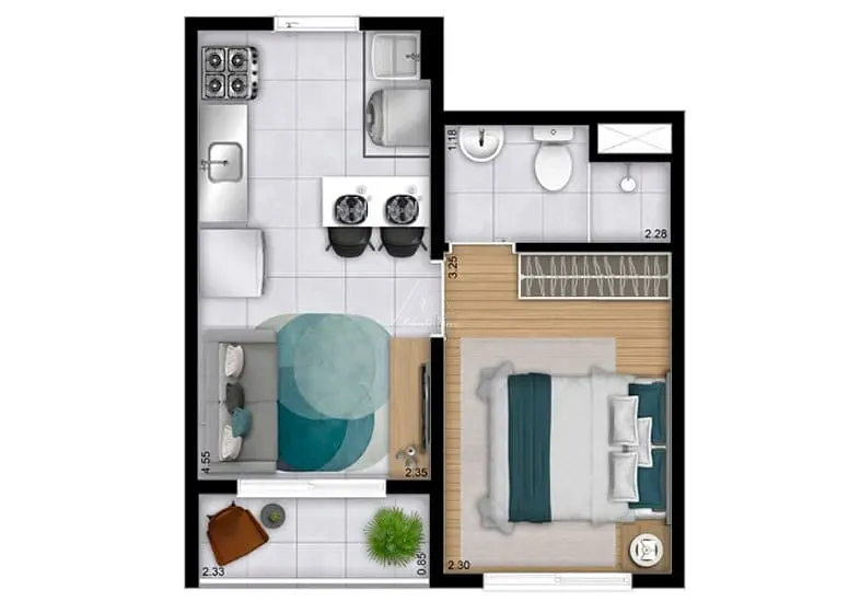 Apartamento, 1 quarto, 29 m² - Foto 14