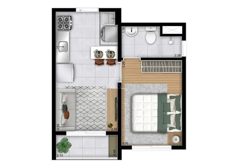 Apartamento, 1 quarto, 29 m² - Foto 15