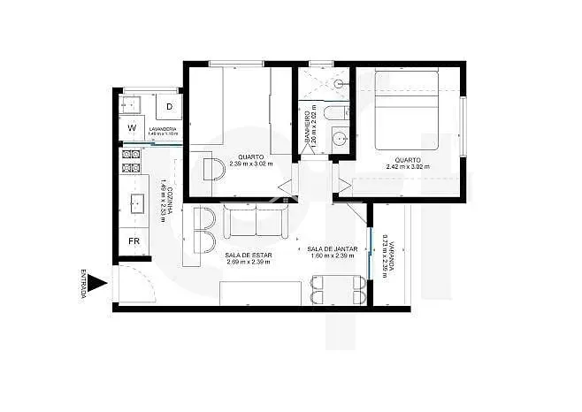 Apartamento, 2 quartos, 49 m² - Foto 43