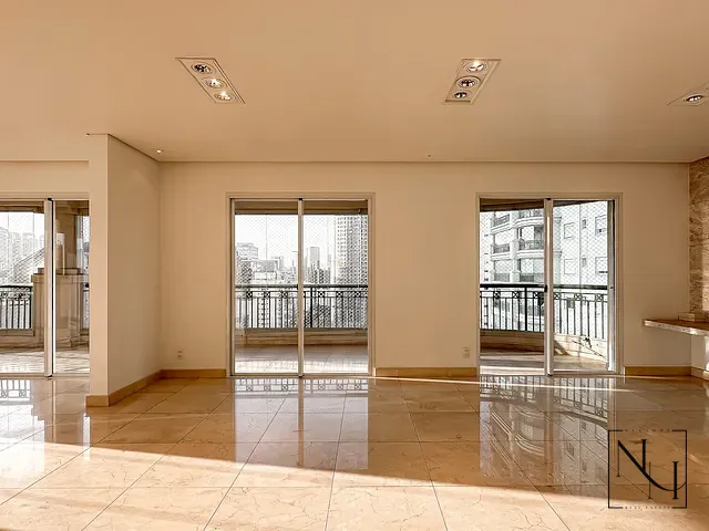 Apartamento com 238m² 4 quartos e 6 banheiros, para alugar, no bairro Brooklin Paulista em São Paulo