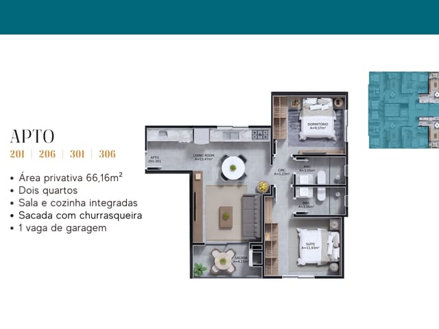 Foto do Apartamento - 🏡 Apartamento 201 no Praça Mallorca: Sofisticação e Conforto em Florianópolis 🏡 à venda, Ribeirão da Ilha, Florianópolis, SC | Costão Sul Imóveis