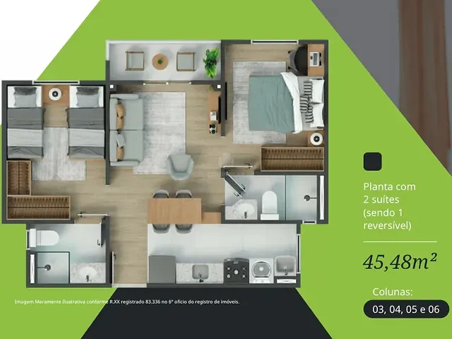 Apartamento 2 quartos e 2 banheiros, à venda, no bairro Mondubim em Fortaleza